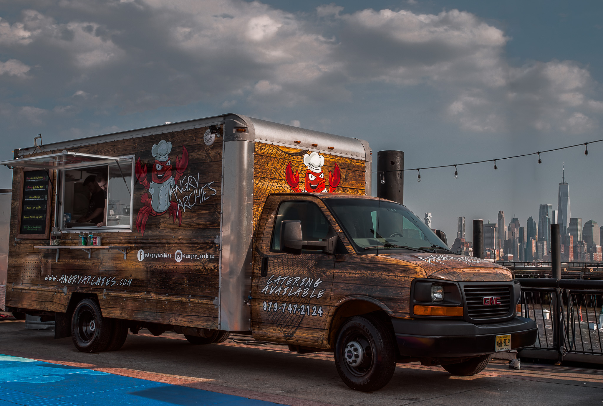 Angry Archies food truck at a catered event in NJ