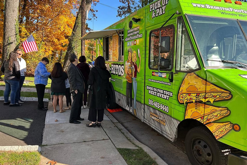 Broritos food truck at a catered event in NJ