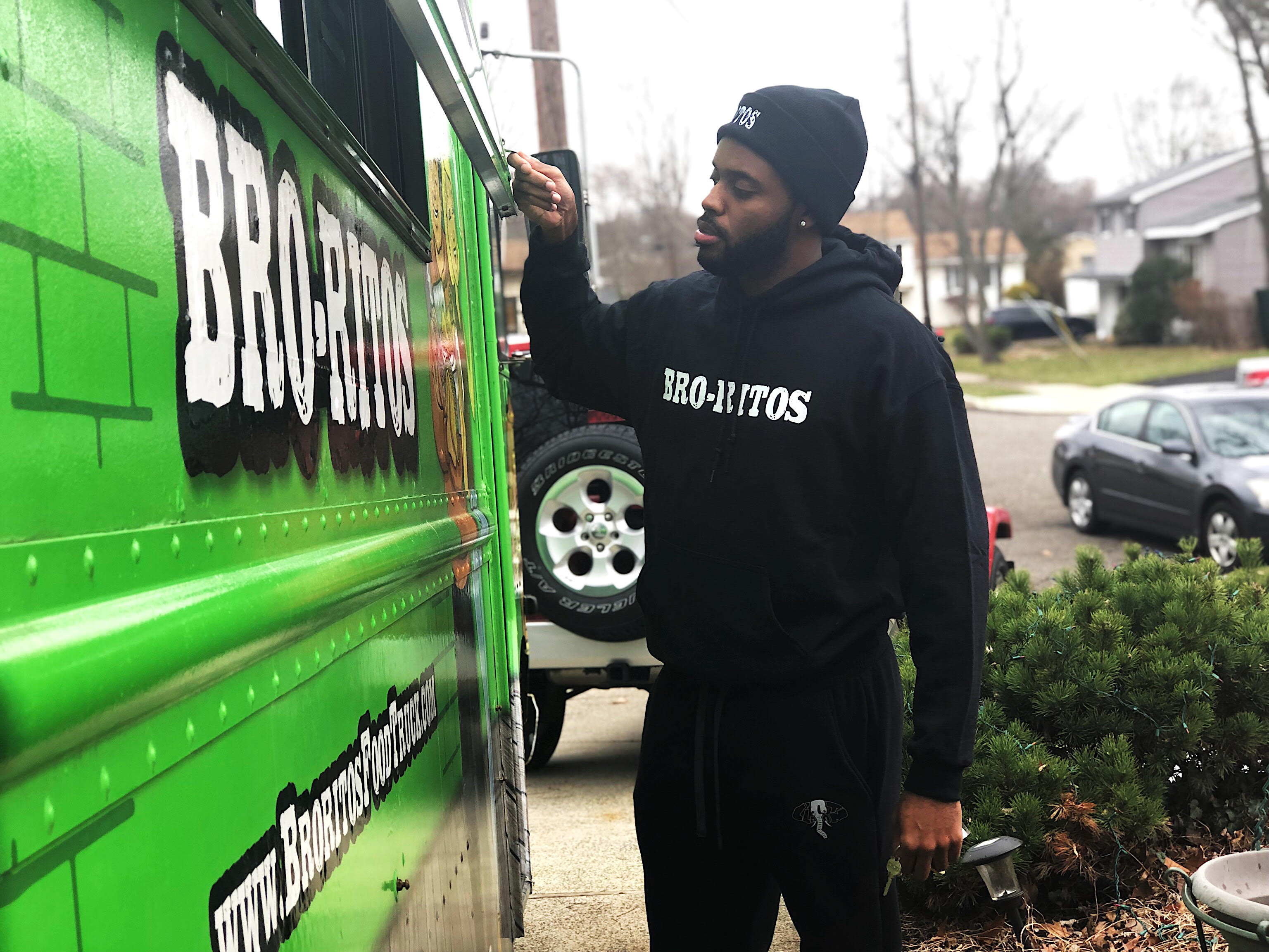 Broritos food truck at a catered event in NJ