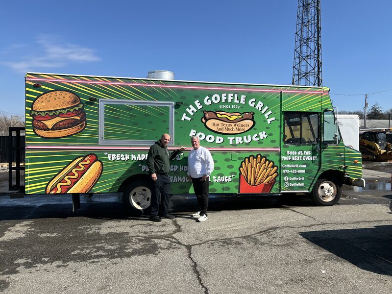 Goffle Grill truck food truck logo