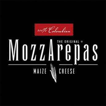 MozzArepas food truck logo